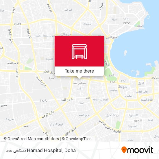مستشفى حمد Hamad Hospital map