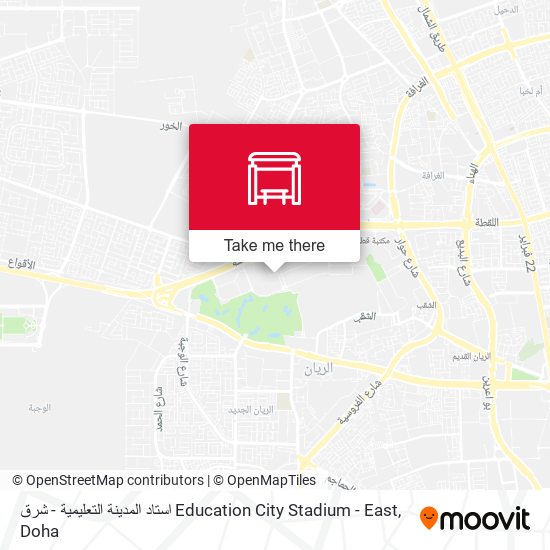 استاد المدينة التعليمية - شرق Education City Stadium - East map