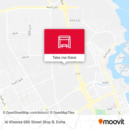 Al Kheesa 686 Street Stop B map