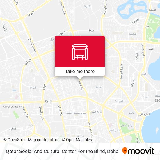 Qatar Social And Cultural Center For the  Blind map