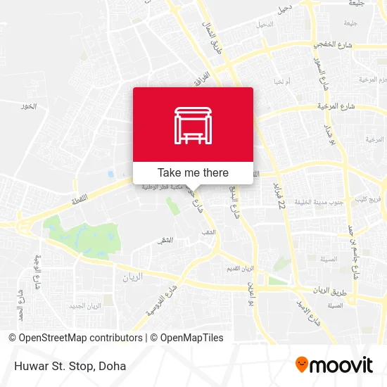 Huwar Street Stop map