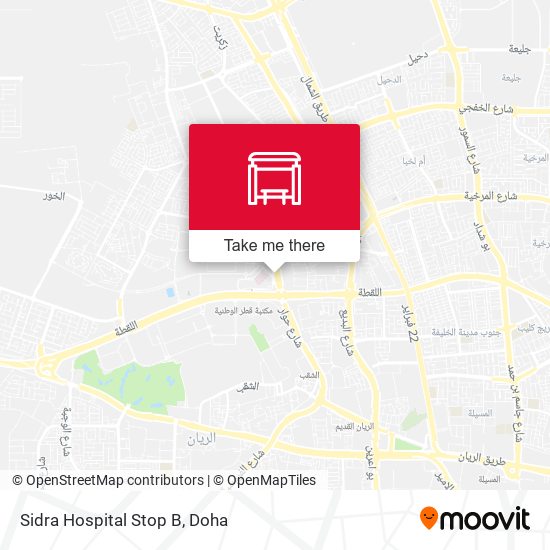 Sidra Hospital Stop B map