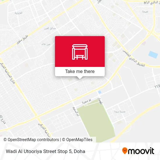 Wadi Al Utooriya Street Stop 5 map