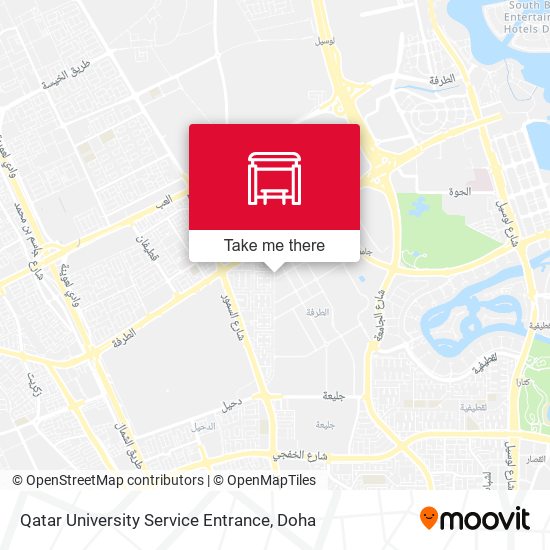 Qatar University Service Entrance map