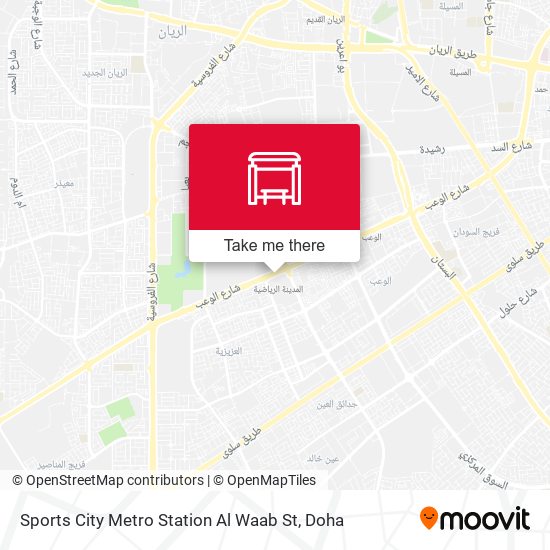 Sports City Metro Station Al Waab St map
