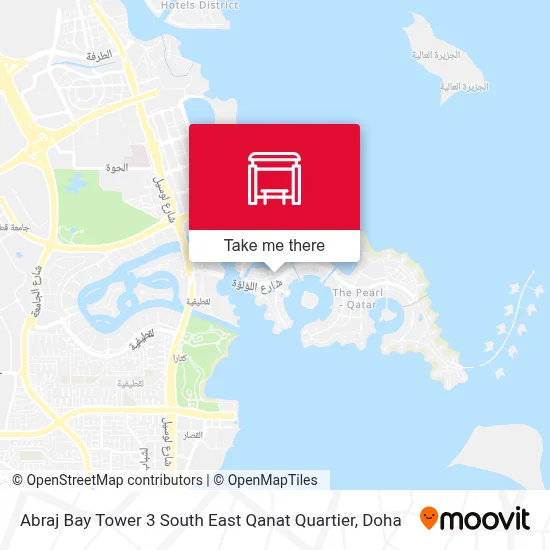 Abraj Bay Tower 3 South East Qanat Quartier map