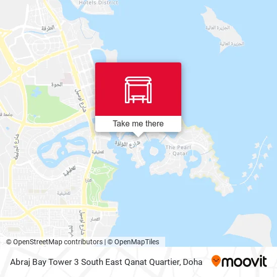 Abraj Bay Tower 3 South East Qanat Quartier map