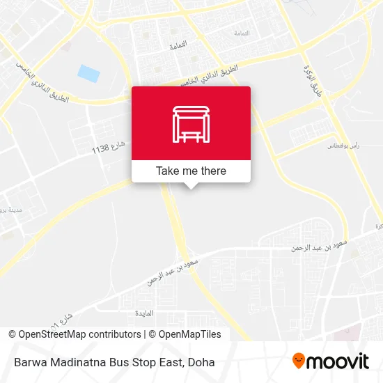 Barwa Madinatna Bus Stop East map