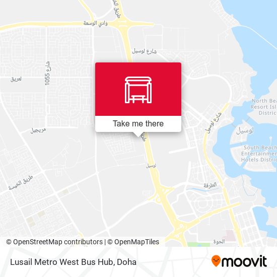 Lusail Metro West Bus Hub map