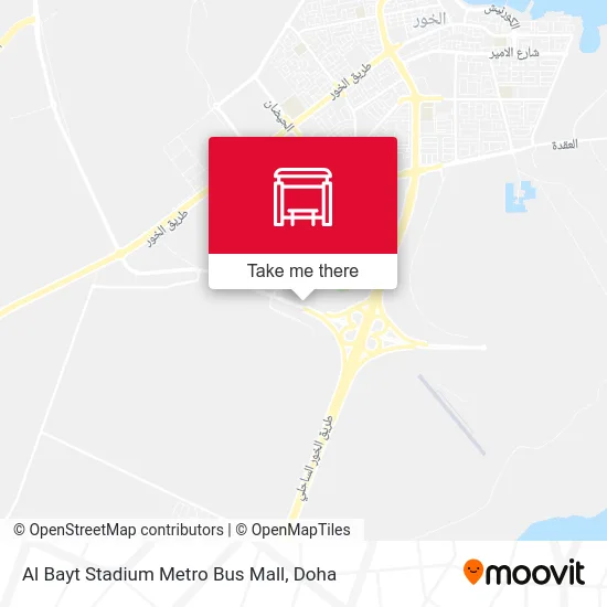 Al Bayt Stadium Metro Bus Mall map