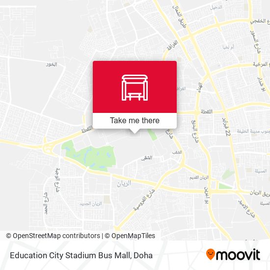 Education City Stadium Bus Mall map