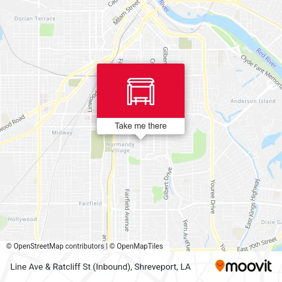 Mapa de Line Ave & Ratcliff St (Inbound)