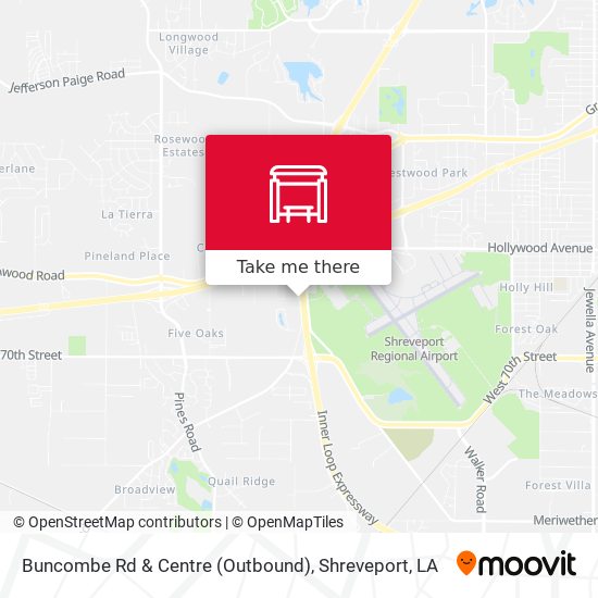 Mapa de Buncombe Rd & Centre (Outbound)