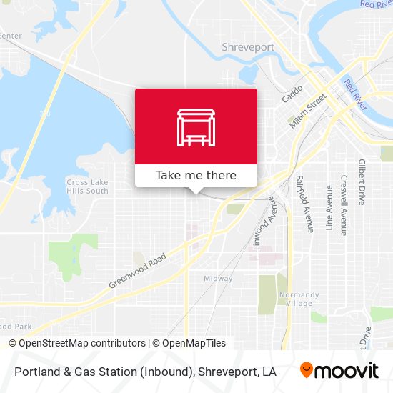 Portland & Gas Station (Inbound) map