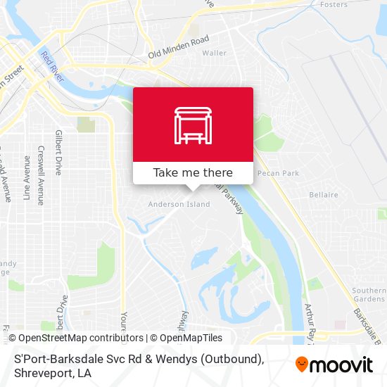 S'Port-Barksdale Svc Rd & Wendys (Outbound) map