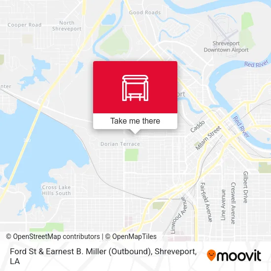 Mapa de Ford St & Earnest B. Miller (Outbound)