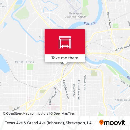 Texas Ave & Grand Ave (Inbound) map