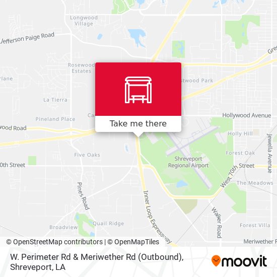 W. Perimeter Rd & Meriwether  Rd (Outbound) map