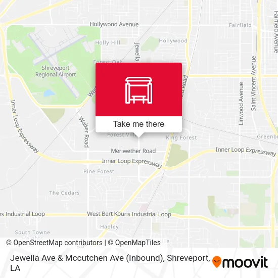 Mapa de Jewella Ave & Mccutchen Ave (Inbound)