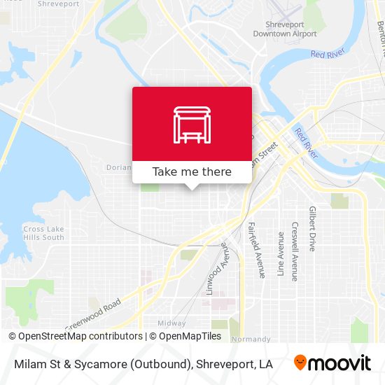 Milam St & Sycamore (Outbound) map