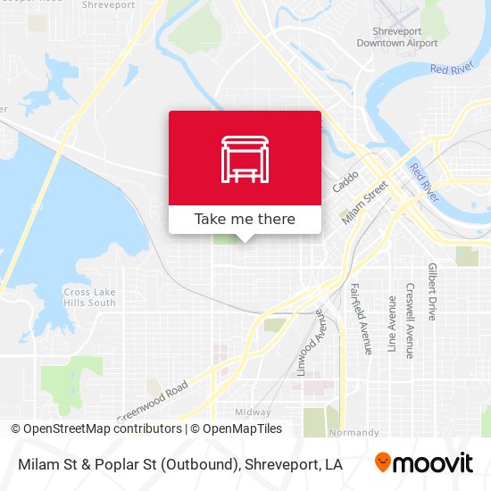 Milam St & Poplar St (Outbound) map