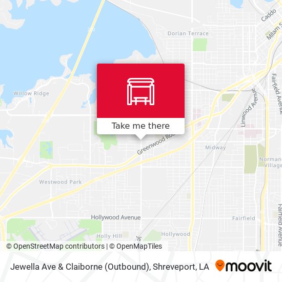 Jewella Ave & Claiborne (Outbound) map