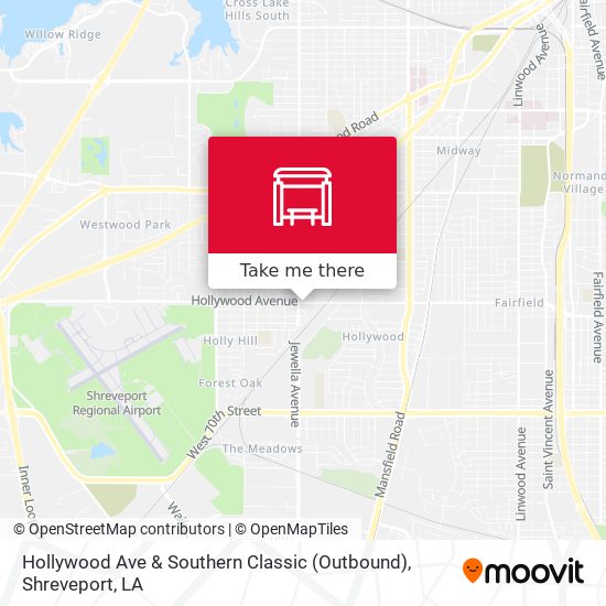 Hollywood Ave & Southern Classic (Outbound) map