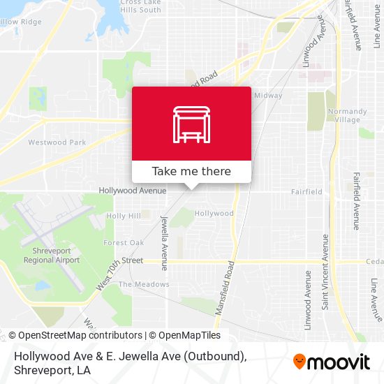 Hollywood Ave & E. Jewella Ave (Outbound) map