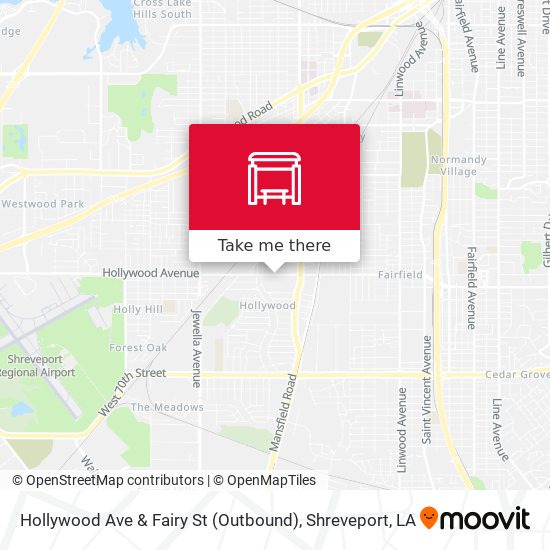 Hollywood Ave & Fairy St (Outbound) map