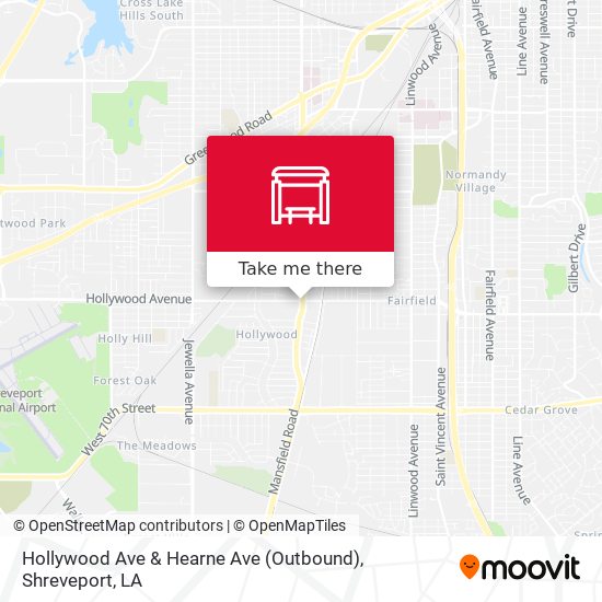 Hollywood Ave & Hearne Ave (Outbound) map
