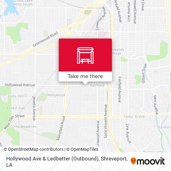 Hollywood Ave & Ledbetter (Outbound) map