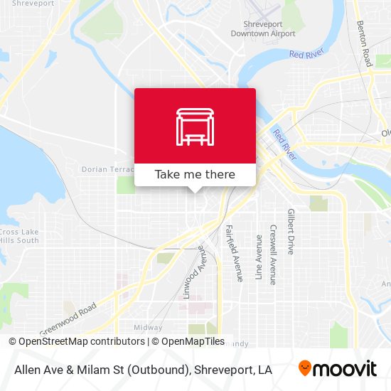 Mapa de Allen Ave & Milam St (Outbound)