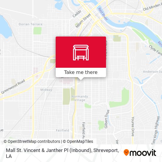 Mapa de Mall St. Vincent & Janther Pl (Inbound)