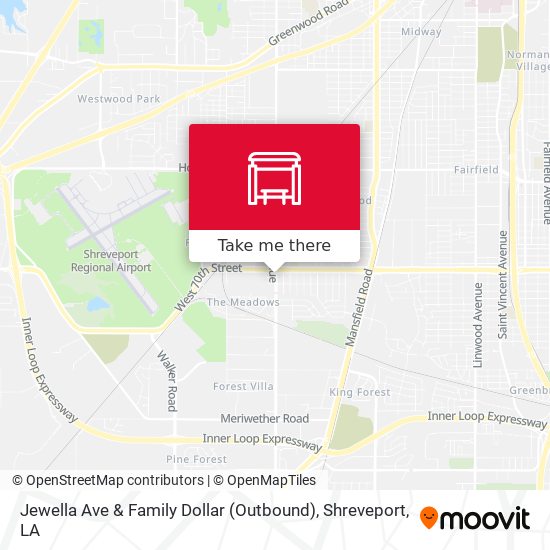 Jewella  Ave & Family Dollar (Outbound) map