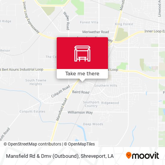 Mansfield Rd & Dmv (Outbound) map