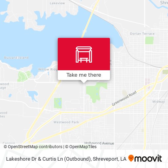 Mapa de Lakeshore Dr & Curtis Ln (Outbound)