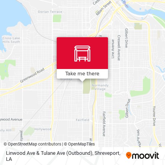 Mapa de Linwood Ave & Tulane Ave (Outbound)