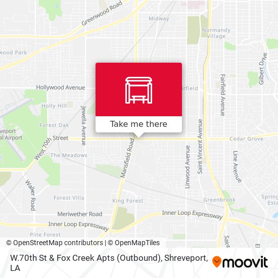 W.70th St & Fox Creek Apts (Outbound) map