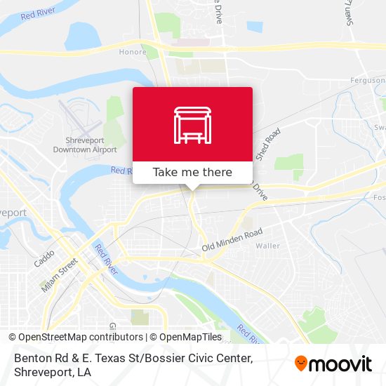 Benton Rd & E. Texas St / Bossier Civic Center map