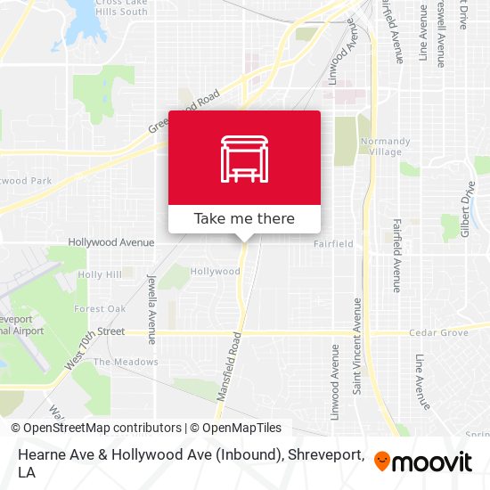 Hearne Ave & Hollywood Ave (Inbound) map