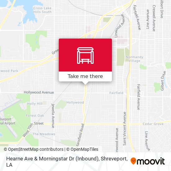 Hearne Ave & Morningstar Dr (Inbound) map