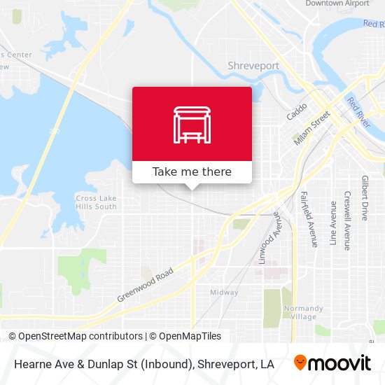 Hearne Ave & Dunlap St (Inbound) map