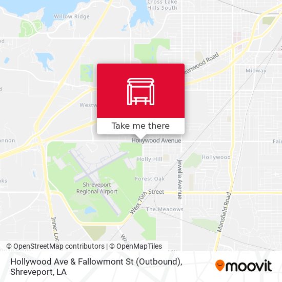 Hollywood Ave & Fallowmont St (Outbound) map