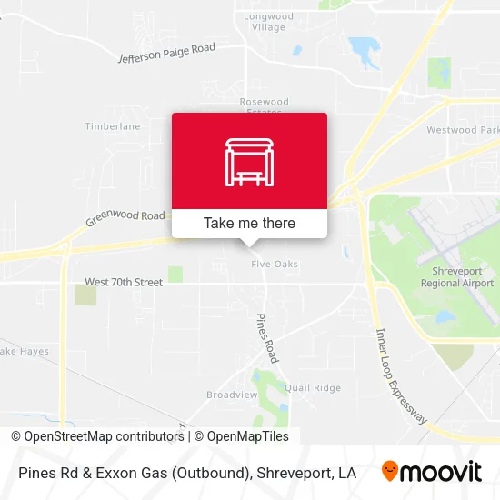 Mapa de Pines Rd & Exxon Gas (Outbound)