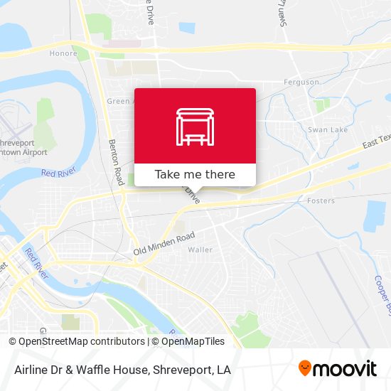 Airline Dr & Waffle House map