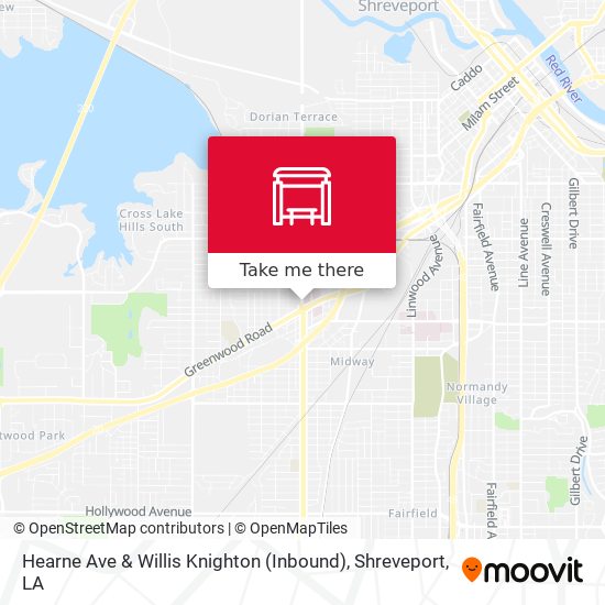 Hearne Ave & Willis Knighton (Inbound) map