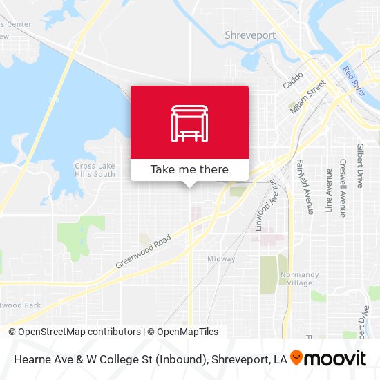 Hearne Ave & W College St (Inbound) map