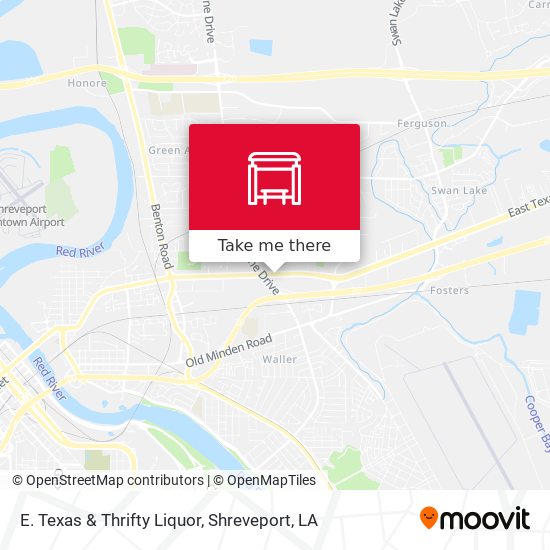 Mapa de E. Texas & Thrifty Liquor