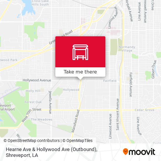 Hearne Ave & Hollywood Ave (Outbound) map