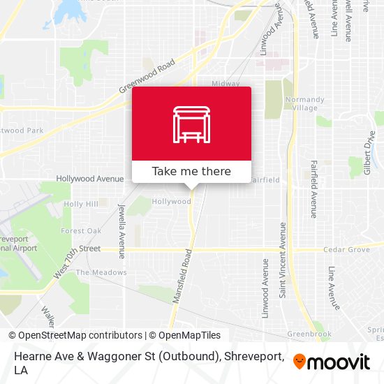 Mapa de Hearne Ave & Waggoner St (Outbound)